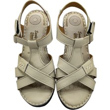 Rubin Leather  Tam Ortopedik  Deri Kadın Sandalet Deri Sandalet