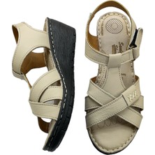 Rubin Leather  Tam Ortopedik  Deri Kadın Sandalet Deri Sandalet
