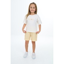 Toontoy Kız Çocuk Baskılı Şortlu Takım