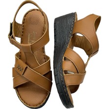 Rubin Leather  Tam Ortopedik  Deri Kadın Sandalet Deri Sandalet