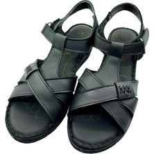 Rubin Leather  Tam Ortopedik  Deri Kadın Sandalet Deri Sandalet