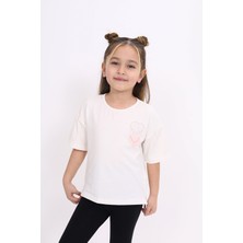 Toontoy Kız Çocuk Baskılı Tişört