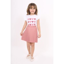 Toontoy Kız Çocuk Baskılı Etekli Takım