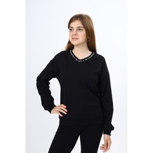 Toontoy Kız Çocuk Okul Baskılı Sweatshirt