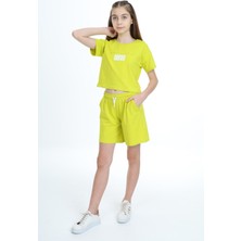 Toontoy Kız Çocuk Baskılı Şortlu Takım