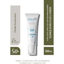 EffectHA Fluide Sunscreen Kuru veya Lekeli Ciltler İçin Nemlendirici Güneş Koruyucu Krem SPF50+ 50ml