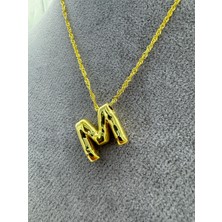 Rigel Jewelry Balon Harf Gümüş Kolye M
