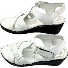 Rubin Leather  Tam Ortopedik  Deri Kadın Sandalet Deri Sandalet