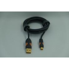 Ttaf USB 2.0 Erkek-Mini USB 5 Pin Erkek 24K Altın 1.8 Metre