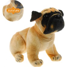 LRS Store Süper Gerçekçi Sesli Köpek Peluş Pug Cinsi 30 cm Havlayan Köpek Ithal