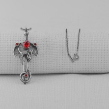 Takıhan Ejderha Şovalye Kılıcı Tasarımlı 925 Ayar Gümüş Kolye