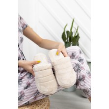 Modafrato Kapalı Kadın Terlik Çoklu Renkli Tekstil Malzemeden Üretilmiş Kışlık Ev Terliği