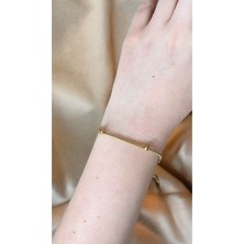 Asteria Jewelry Gold Hasır Çelik Bileklik