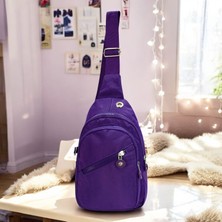 Günlük Body Bag Krinkıl Unisex Kulaklık Çıkışlı Çapraz Askılı Çanta Bel Omuz Çantası