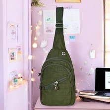 Günlük Body Bag Krinkıl Unisex Kulaklık Çıkışlı Çapraz Askılı Çanta Bel Omuz Çantası