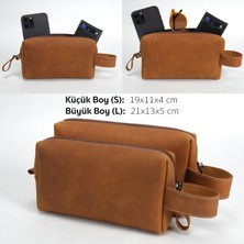 Design Craft Deri Unisex El Çantası - Slim Dopp Kit