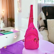 Shopiolog Günlük Body Bag Krinkıl Unisex Kulaklık Çıkışlı Çapraz Askılı Çanta Bel Omuz Çantası