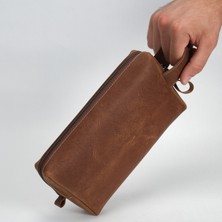 Design Craft Deri Unisex El Çantası - Slim Dopp Kit