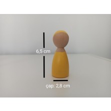 Gepettonine Ahşap Oyuncak Renkli Peg Bebekler, Park Setine ve Arabalara Uyumlu Pegdoll- Set4