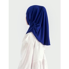 Schaless Pratik Pileli Kız Çocuk Hazır Eşarp Hijab - Saks