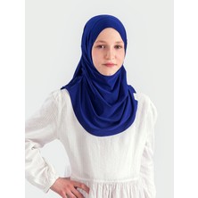Schaless Pratik Pileli Kız Çocuk Hazır Eşarp Hijab - Saks