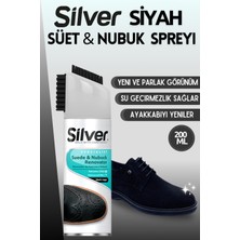 Silver Süet ve Nubuk Yenileyici Sprey Boya Su İtici Etkili Siyah 200ML