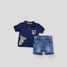 Heyy Baby Erkek Bebek Polo Yaka Kot Şort Takım