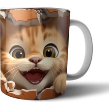 Pixxa Kedi Cat Optik Illüzyonlu Kupa Bardak Model 2