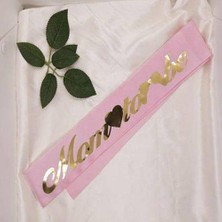 Parti Dükkanım Mom To Be Kuşak Pembe Üzeri Gold