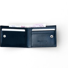 Helmbrook London Rigby Erkek Lacivert Deri Cep Tasarım Çok Bölmeli Rfid Korumalı Cüzdan