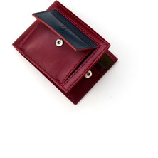 Helmbrook London Rigby Erkek Bordo Lacivert Deri Cep Tasarım Çok Bölmeli Rfid Korumalı Cüzdan