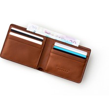 Helmbrook London Eldridge Erkek Taba Deri Ince Tasarım Çok Bölmeli  Rfid Korumalı Cüzdan