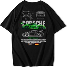 BRZ Collection Unisex Oversize Porsche Rs Raw T-Shirt