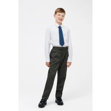 Yakamel Erkek Çocuk Likralı Esnek Dokuma Kumaş Yüksek Bel Kaliteli Premium Okul Pantolon