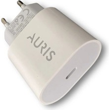 Auris 35W Yüksek Hızlı Pd USB C Şarj Adaptörü Type C Şarj Kafası Tüm Android + Ios Uyumlu