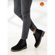 Faymaz Erkek Kışlık Chelsea Siyah Süet Bot