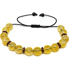 Toptaş Doğaltaş Sitrin Hematit Bileklik