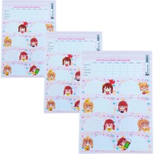 Glanart Kendinden Yapışkanlı Okul Etiketi-Kitap Defter Etikeli 3 Parça (24 Kitaplık)