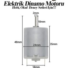 Glanart Basit Elektrik  Motoru Devresi Deney Seti Pilli