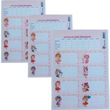 Glanart Kendinden Yapışkanlı Okul Etiketi-Kitap Defter Etikeli 3 Parça (24 Kitaplık)