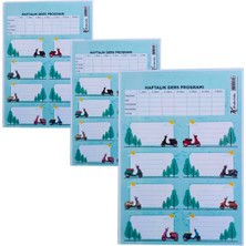 Glanart Kendinden Yapışkanlı Okul Etiketi-Kitap Defter Etikeli 3 Parça (24 Kitaplık)