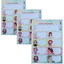 Glanart Kendinden Yapışkanlı Okul Etiketi-Kitap Defter Etikeli 3 Parça (24 Kitaplık)