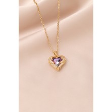 Faziii Gold Pembe Hearts Kadın Kalp Kolye 1453531