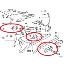 Yyo Bmw E34 Torpido Kapak Açma Mandalı ve Kapak Menteşesi - E34 Torpido Kapak Onarım Seti 51161849472 - 51161946513 - 51161848873 - 51161944479