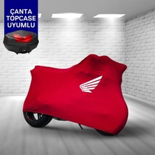 Ultra Shop Honda Nss 250 Forza 250 Motosiklet Branda Topcase Çanta Uyum Logolu Penye Kırmızı Motor Branda