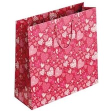 Keskin Color Karton Çanta K3 Pembe Kalpler