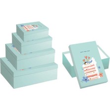 Keskin Color Kutu Seti 5 Li Dikdörtgen Pasta Dilimi 170503-99