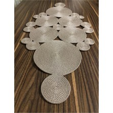 Naspar Koyu Vizon Runner / Masa / Konsol/Sehpa Örtüsü (80*35 cm )