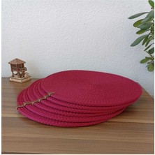 Naspar 6 Adet 32  cm  Fuşya Supla / Amerikan Servis - Kahve Sunum - Tabak Altlıgı
