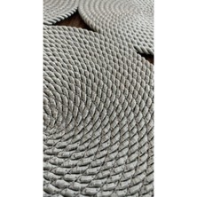 Naspar Gümüş Gri Renk Amerikan Runner / Masa / Konsol/Sehpa Örtüsü (80*35  cm )